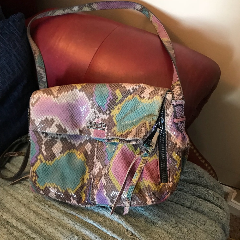 Aimee Kestenberg Pebble Leather cross body purse